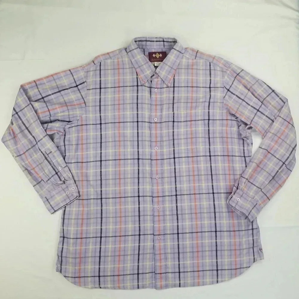 Russell Simmons Argyle Culture Button Down XXL Men